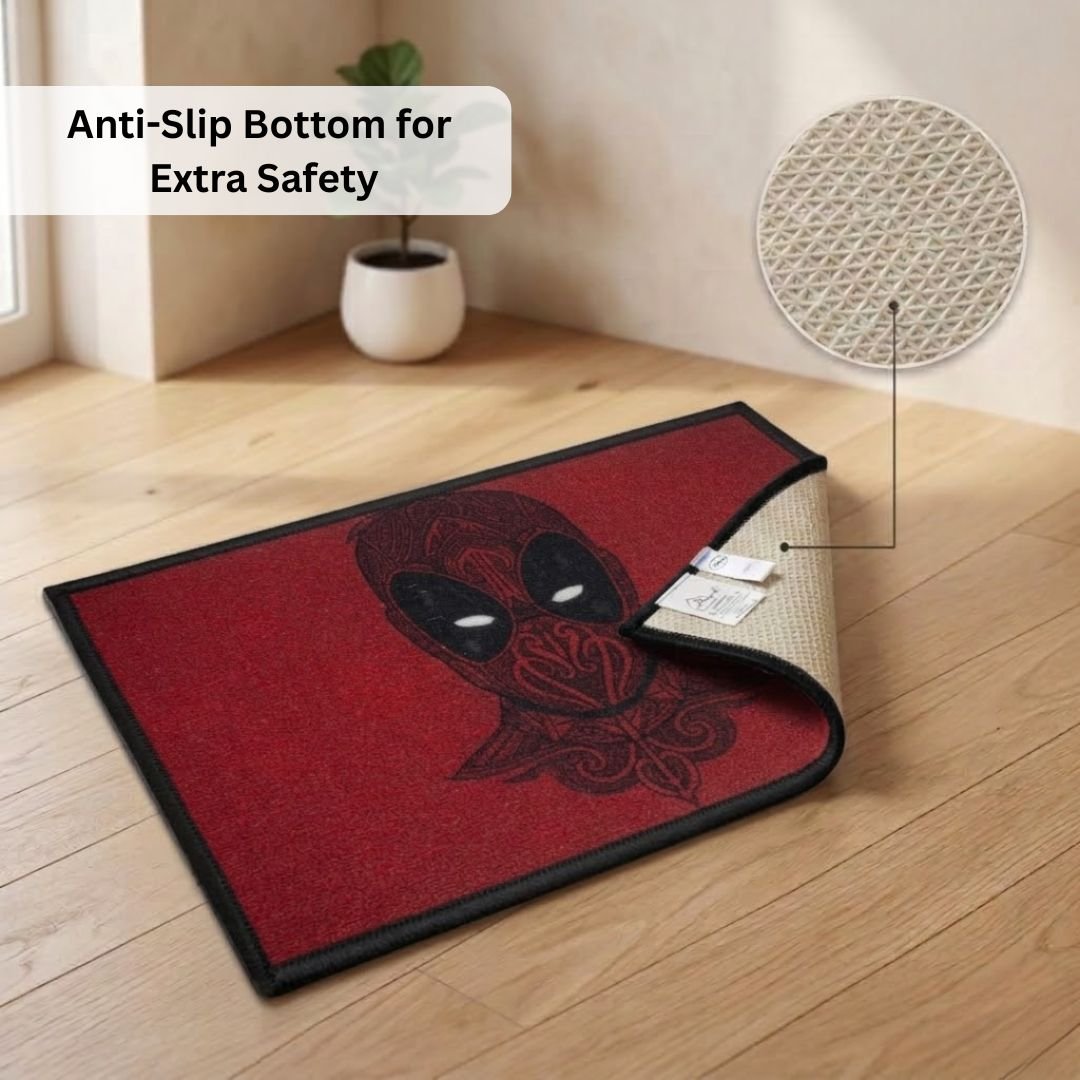 Marvel Deadpool & Marvel Red Kids Bathmat Combo - Pack of 2 by Athom Living - Athom Living