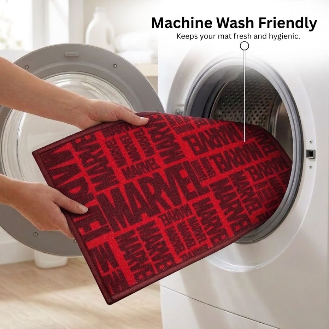 Marvel Deadpool & Marvel Red Kids Bathmat Combo - Pack of 2 by Athom Living - Athom Living