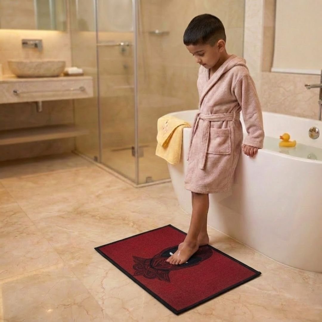 Marvel Deadpool "Red Suit. Big Attitude." Anti - Slip Kids Bathmat by Athom Living - Athom Living