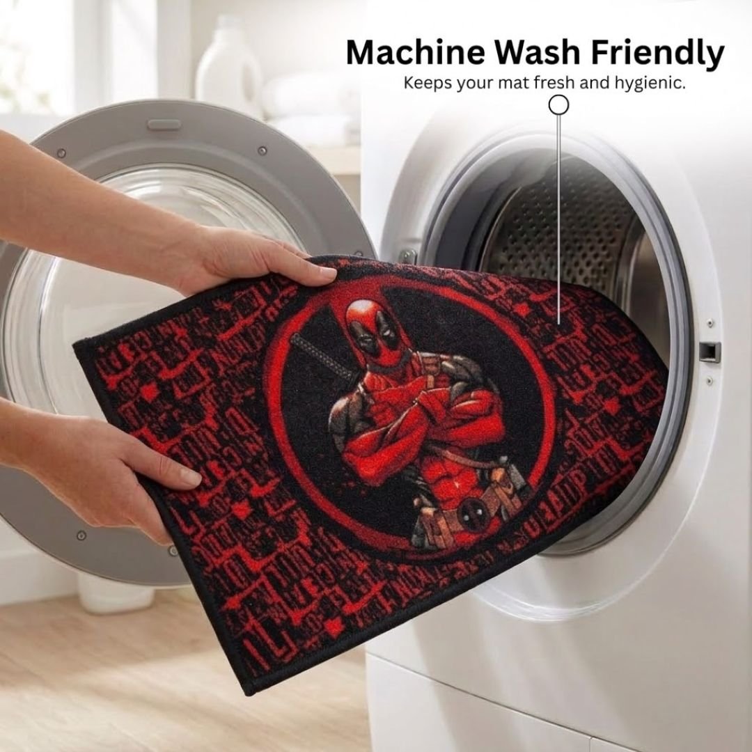 Marvel Deadpool & Spiderman Kids Bathmat Combo - Pack of 2 by Athom Living - Athom Living