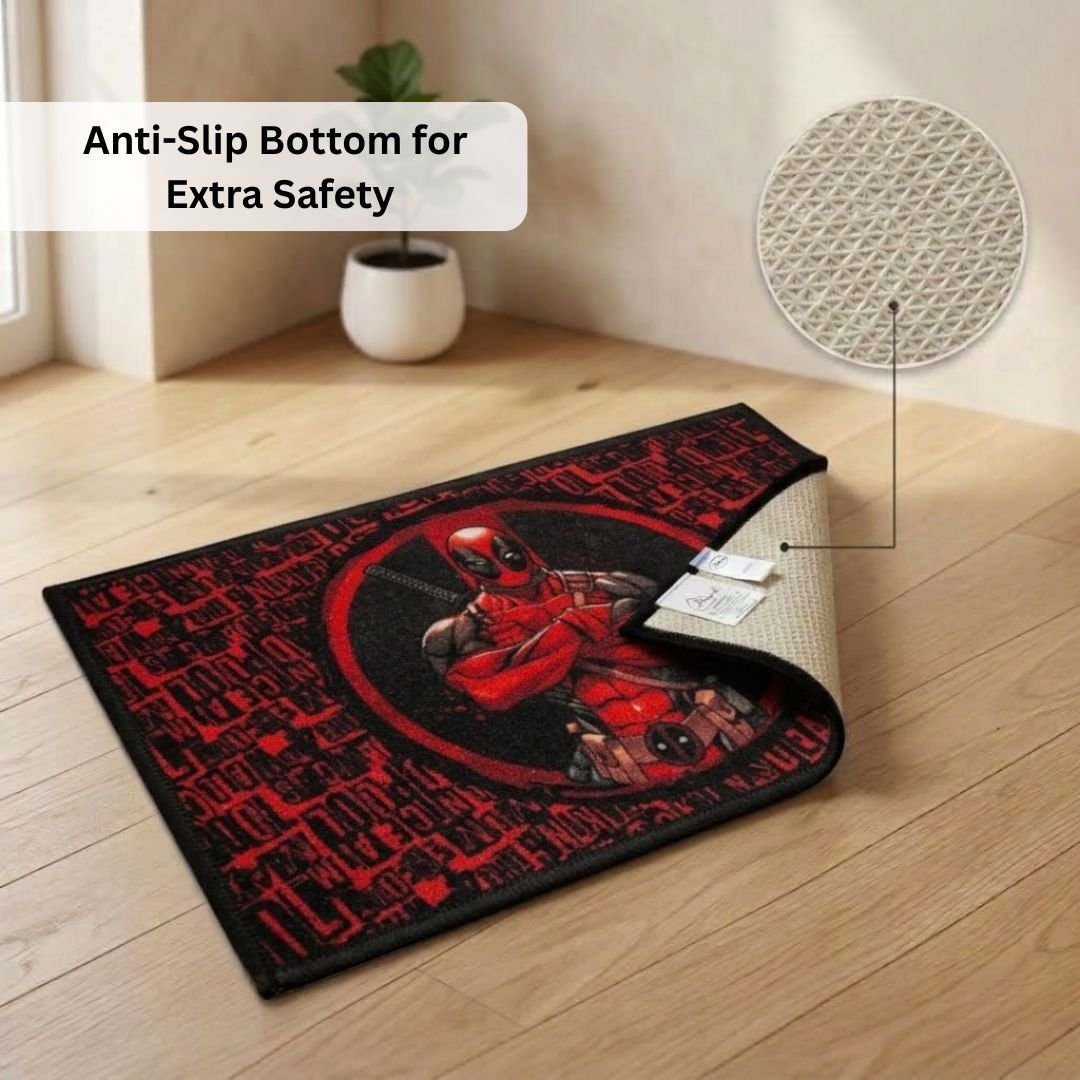 Marvel Deadpool & Spiderman Kids Bathmat Combo - Pack of 2 by Athom Living - Athom Living
