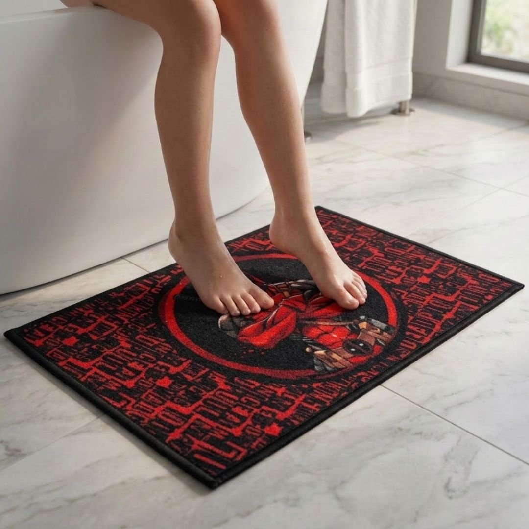 Marvel Deadpool "The hero we need" Anti - Slip Kids Bathmat by Athom Living - Athom Living