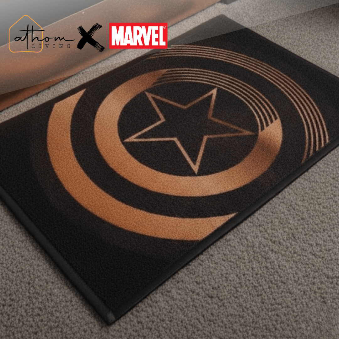 Marvel "Golden Star" Anti - Slip Kids Bathmat by Athom Living - Athom Living