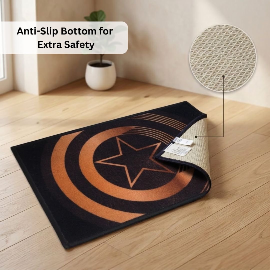 Marvel "Golden Star" Anti - Slip Kids Bathmat by Athom Living - Athom Living