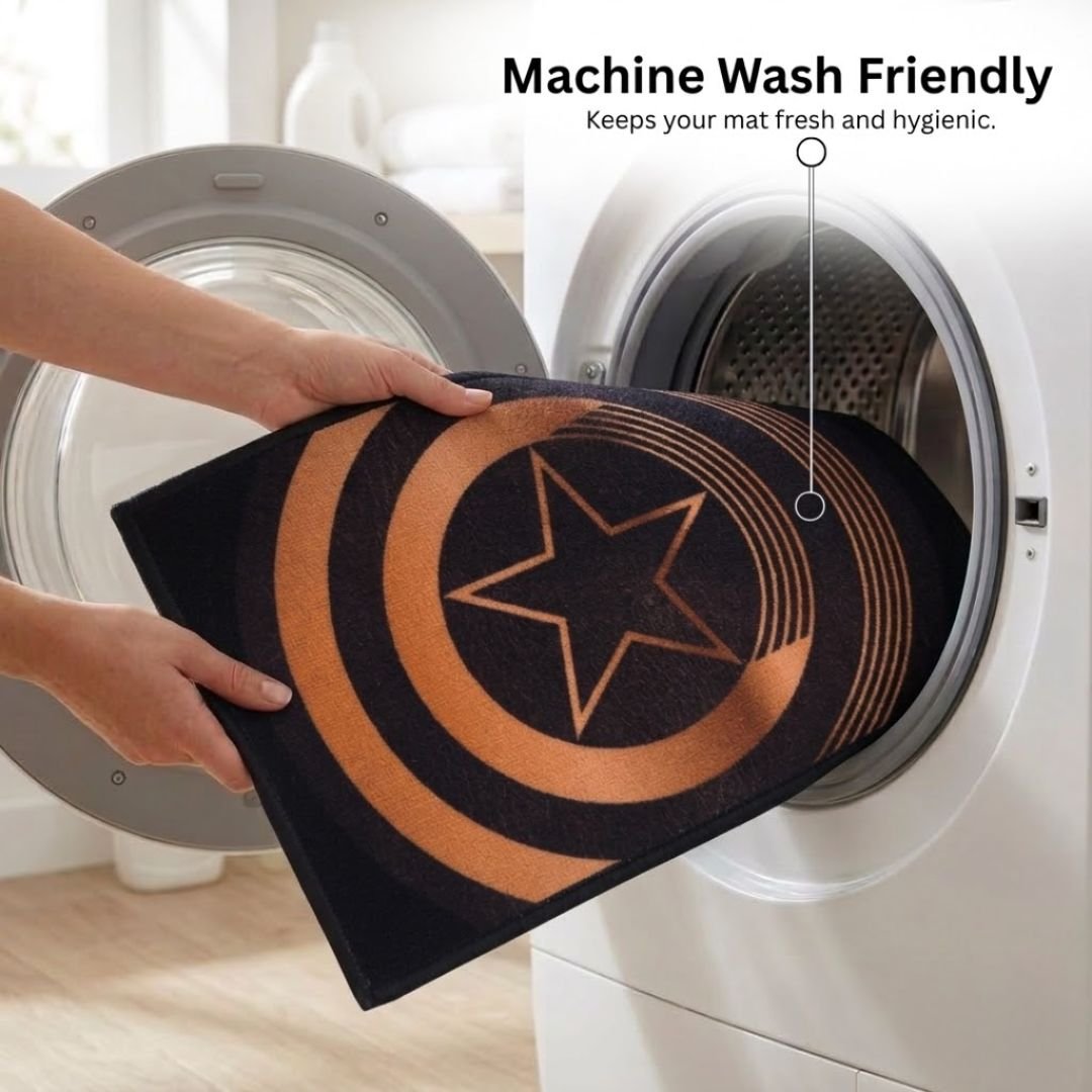 Marvel Golden Star & Beyond Earth's Mightiest Kids Bathmat Combo - Pack of 2 by Athom Living - Athom Living