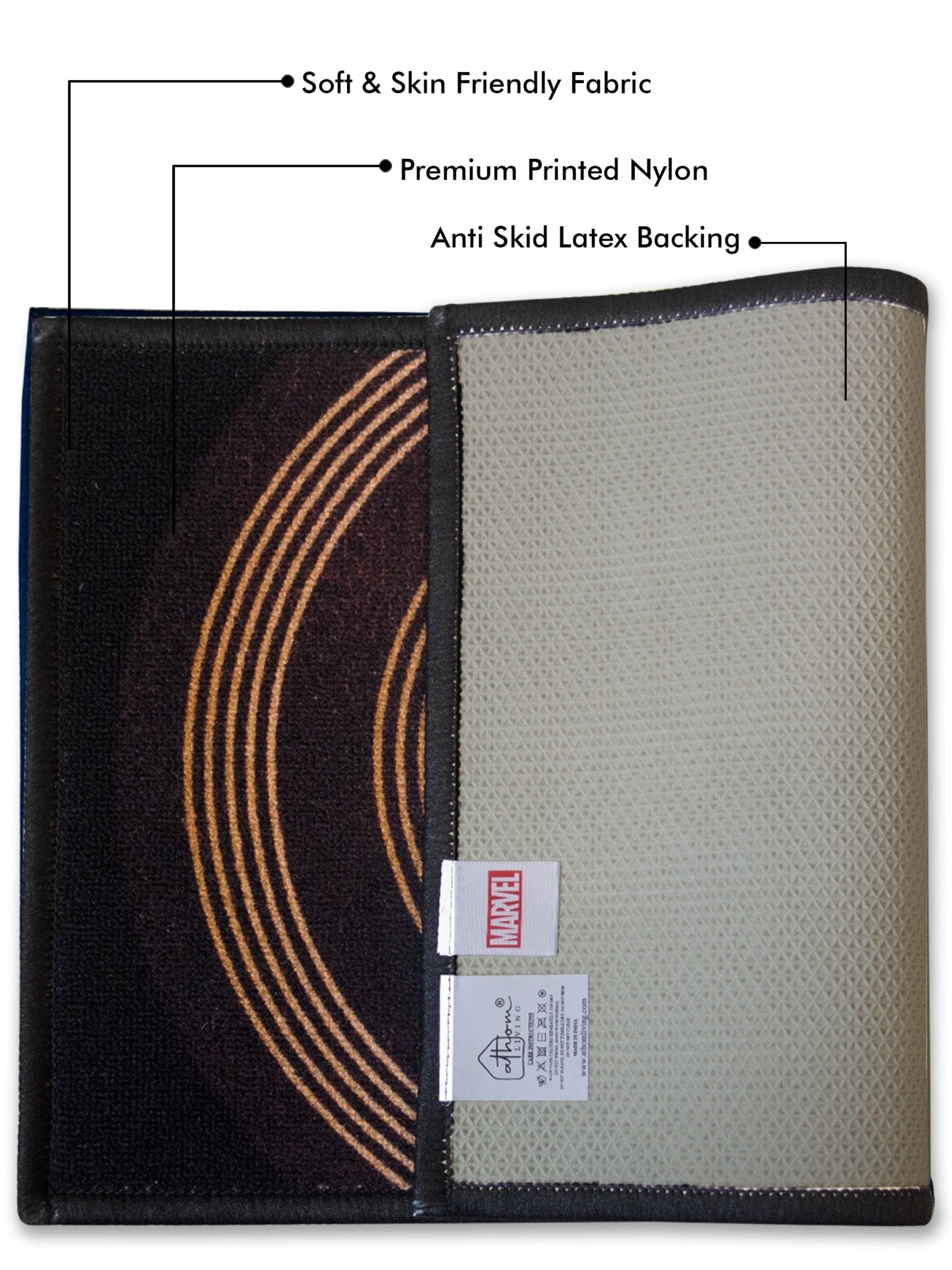 Marvel Golden Star & Beyond Earth's Mightiest Kids Bathmat Combo - Pack of 2 by Athom Living - Athom Living