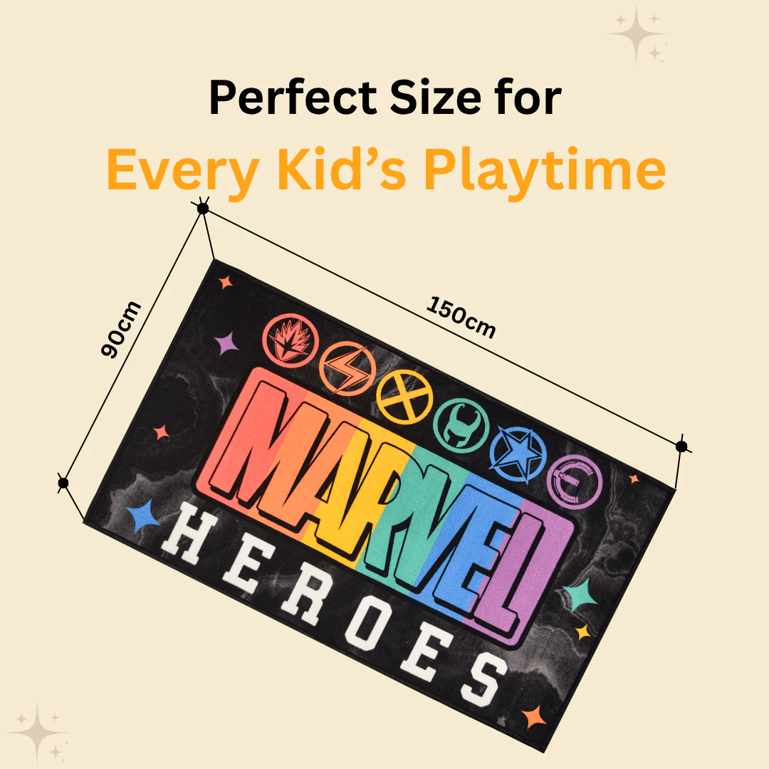 Marvel Heroes Themed carpet and doormat combo set of 2 by Athom Living - Athom Living