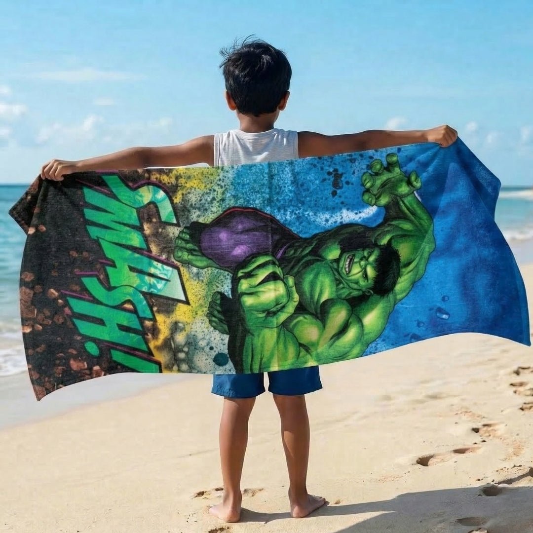 Marvel Hulk Kids Cotton Bath Towel Super Soft & High - Quality Fabric by Athom Living - Athom Living