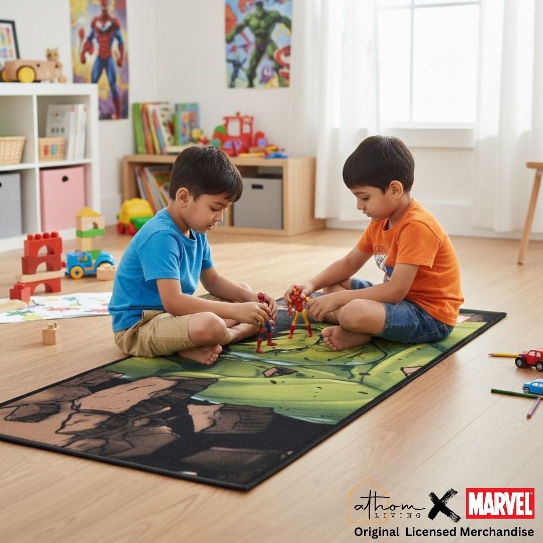 Marvel Hulk Themed Kids Runner Carpet(60x140 cm) by Athom Living - Athom Living