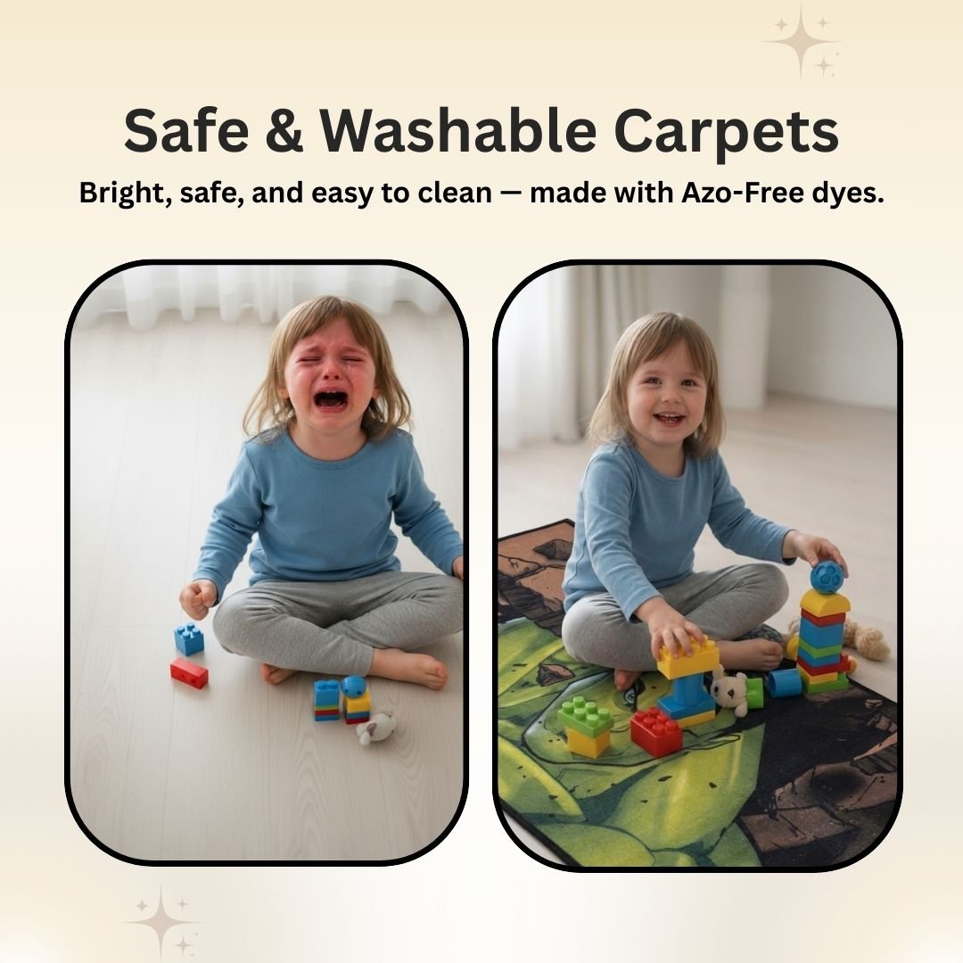 Marvel Hulk Themed Kids Runner Carpet(60x140 cm) by Athom Living - Athom Living