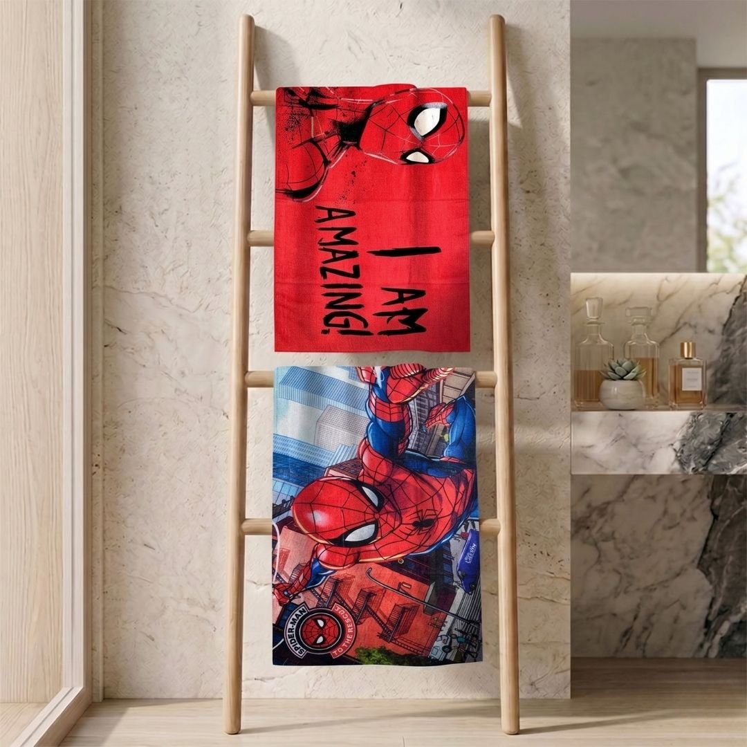 Marvel I Am Amazing Spiderman Kids Bath Towel Pack of 2 by Athom Living - Athom Living
