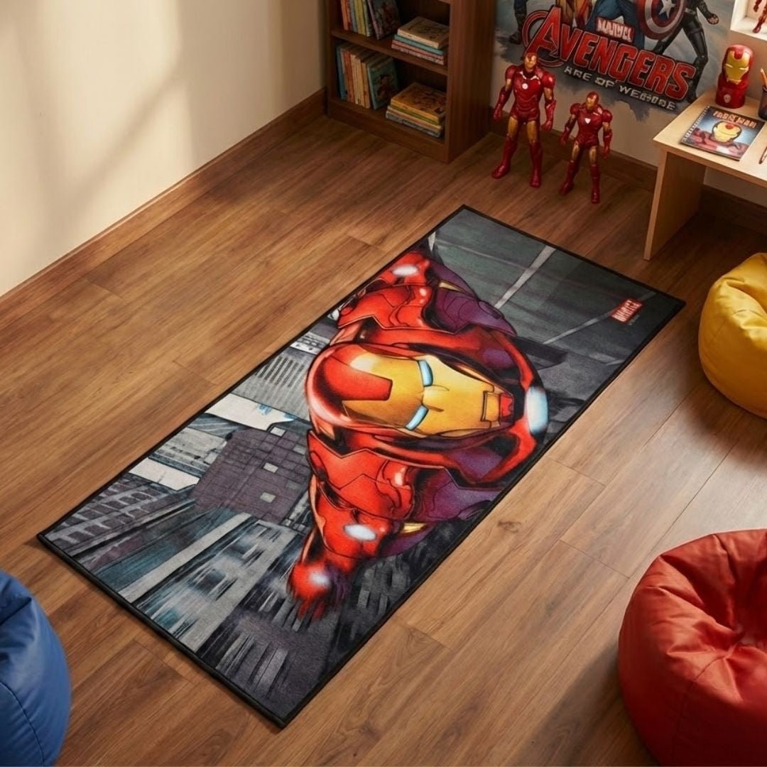 Marvel Iron Man Themed Kids Runner Carpet (60x140 cm) by Athom Living - Athom Living