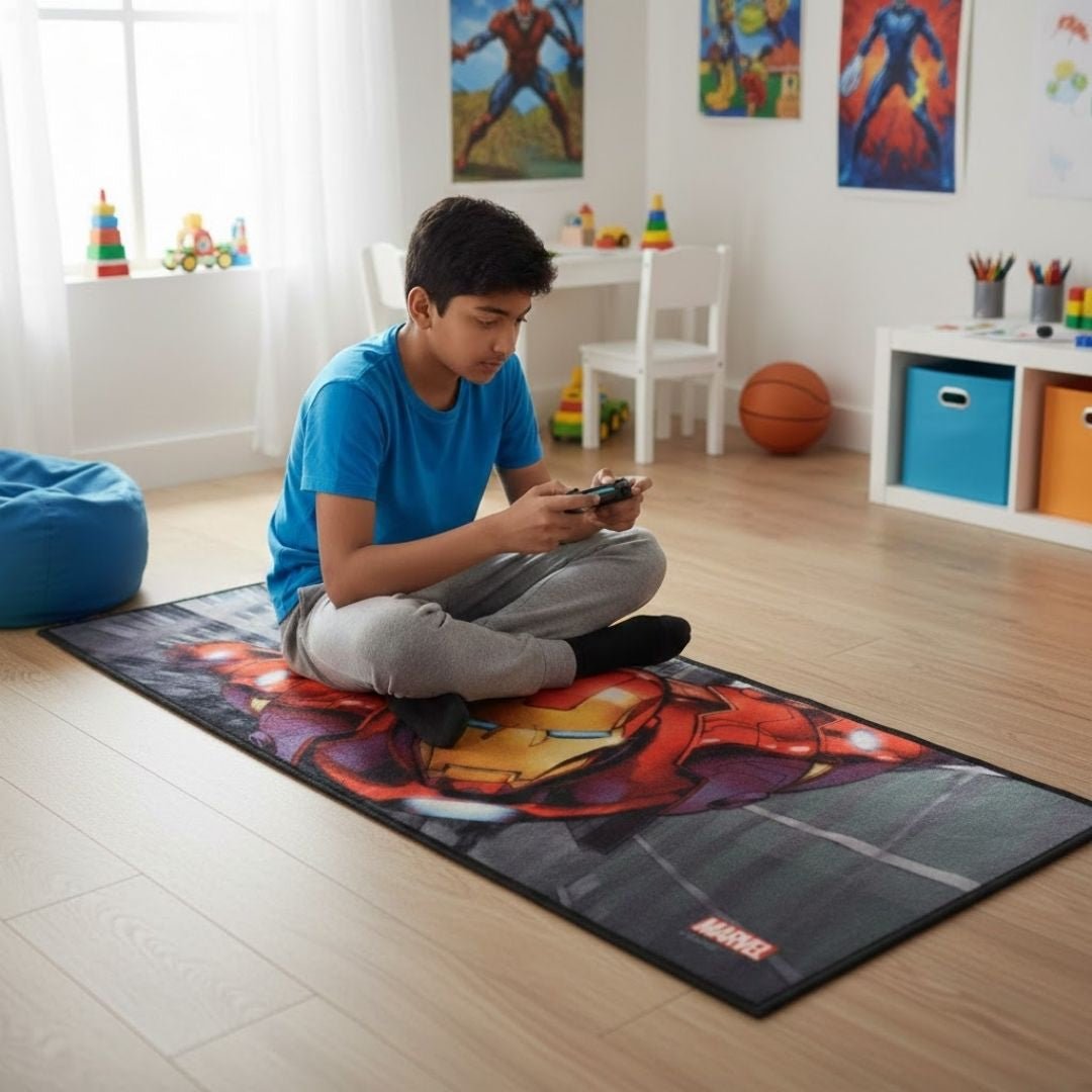 Marvel Iron Man Themed Kids Runner Carpet (60x140 cm) by Athom Living - Athom Living