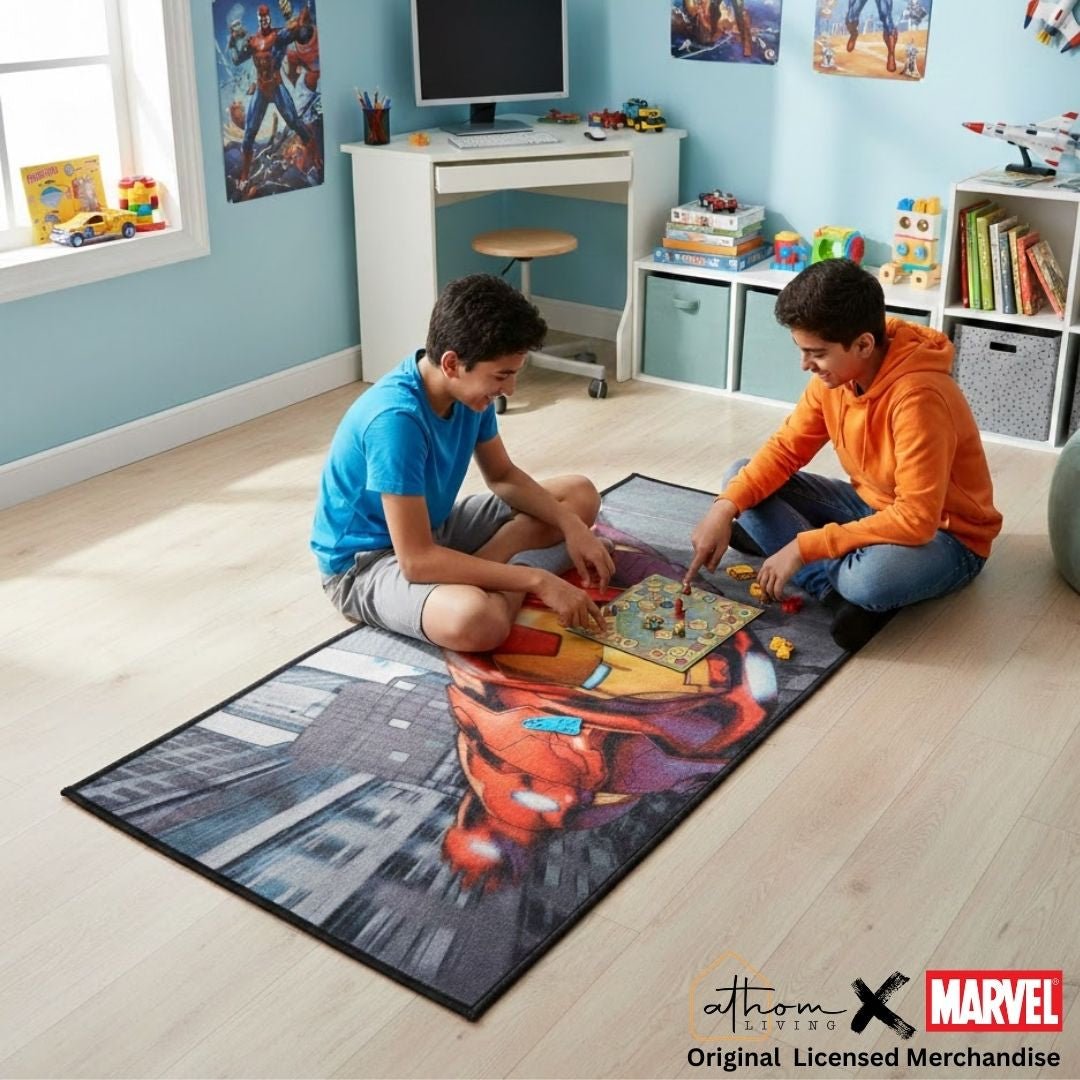 Marvel Iron Man Themed Kids Runner Carpet (60x140 cm) by Athom Living - Athom Living