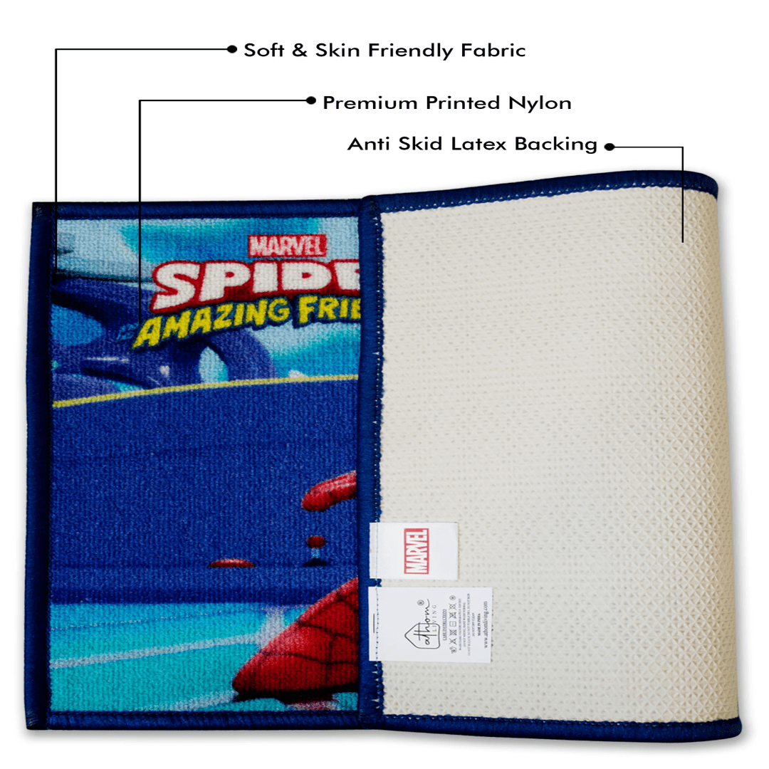 Marvel Little Spidey "Amazing Freinds" Anti - Slip Kids Bathmat by Athom Living - Athom Living