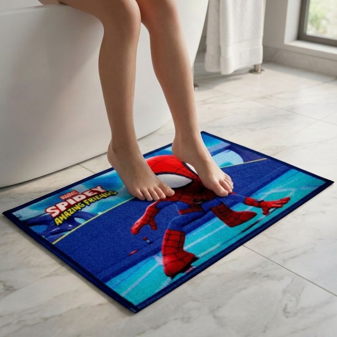 Marvel Little Spidey "Amazing Freinds" Anti - Slip Kids Bathmat by Athom Living - Athom Living