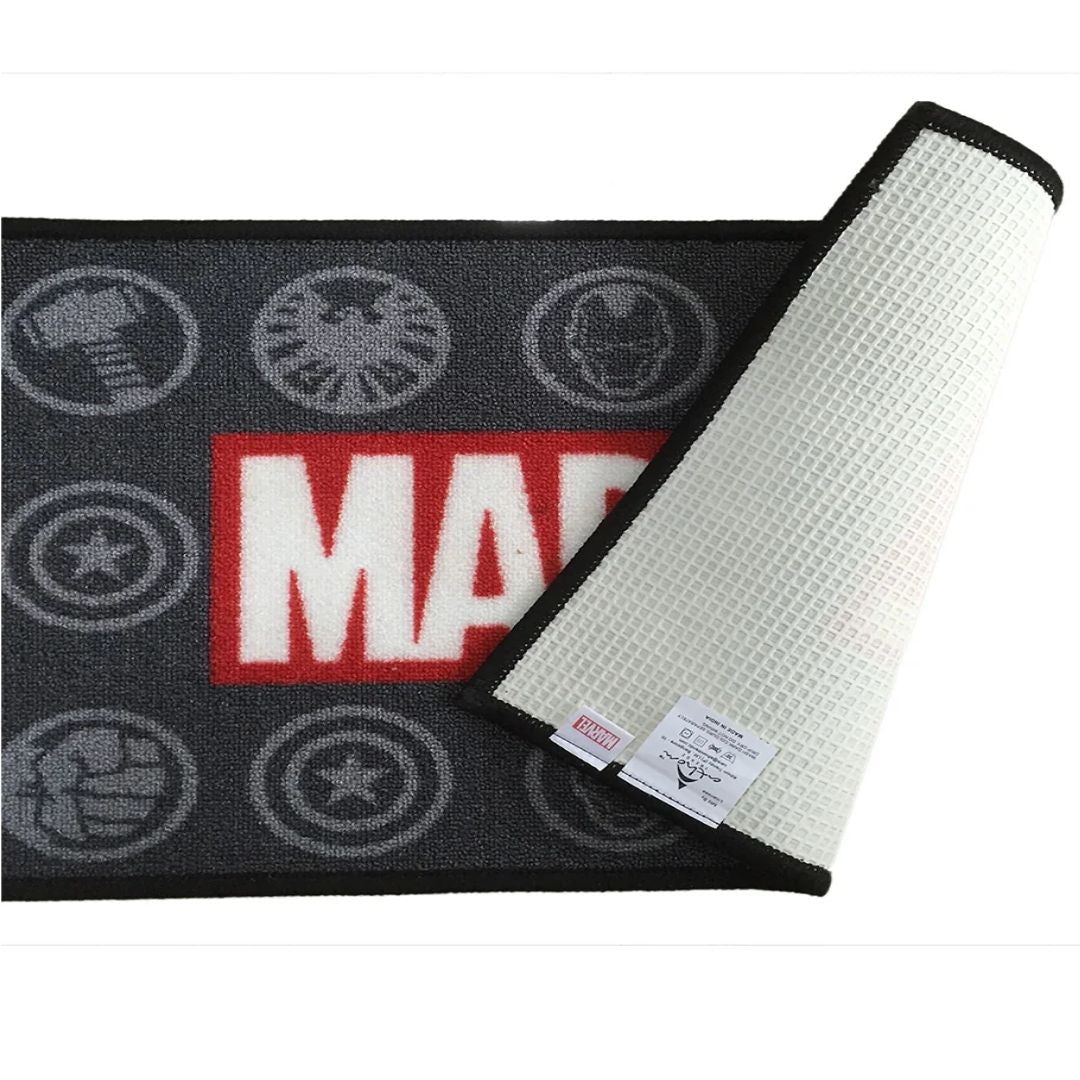 Marvel Printed Black Kids Bath Mat by Athom Living - Athom Living