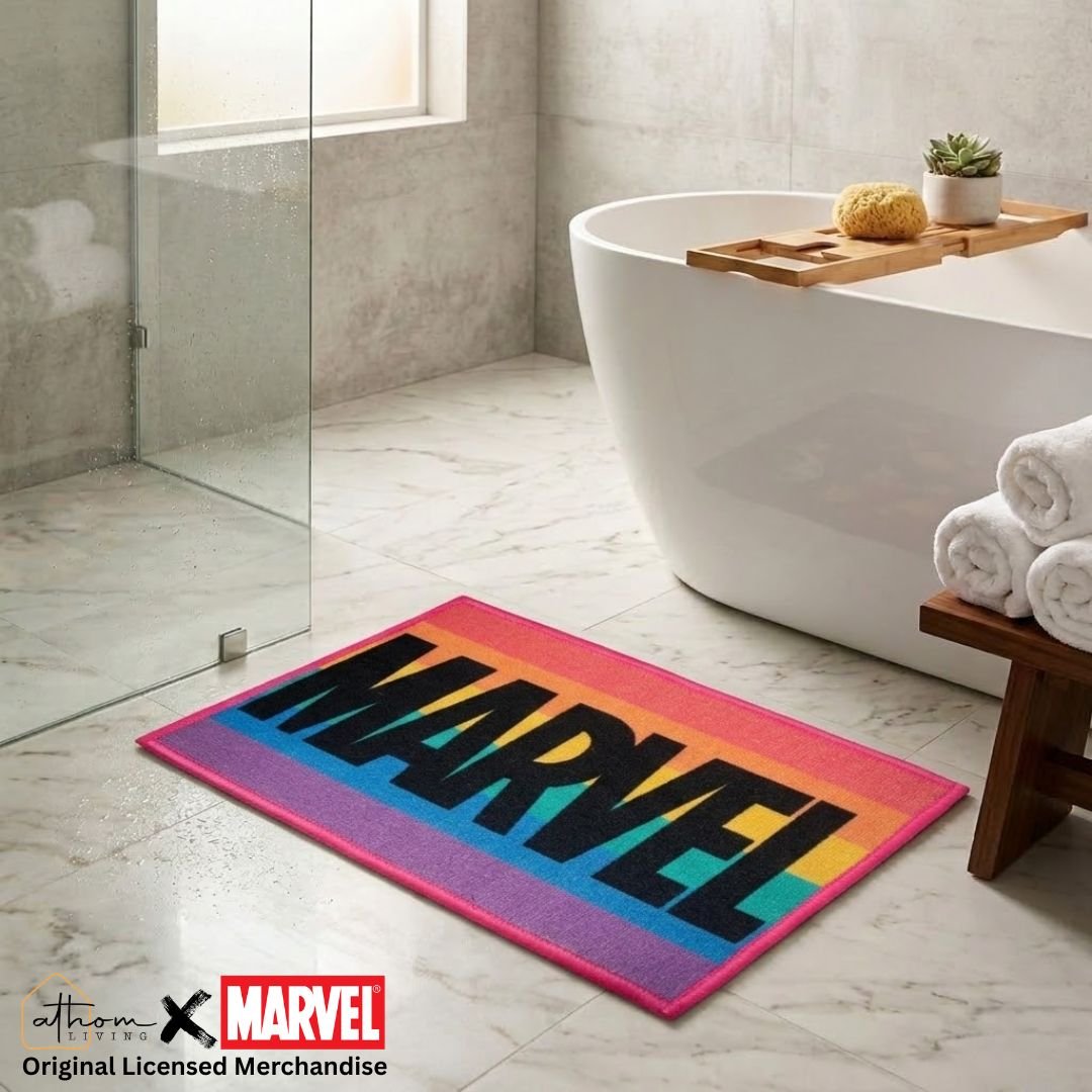 Marvel "Rainbow Colour" Anti - Skid Kids Bathmat by Athom living - Athom Living