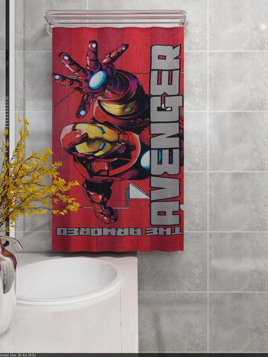 Marvel Red Avengers Kids Cotton Bath Towel – Soft & Durable by Athom Living - Athom Living