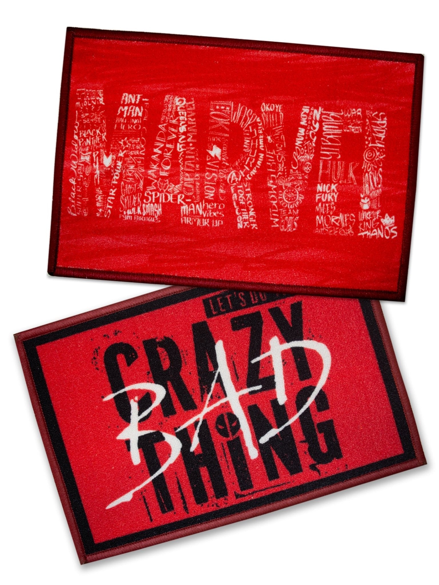 Marvel Red & Crazy Bad Thing Kids Bathmat Combo - Pack of 2 by Athom Living - Athom Living