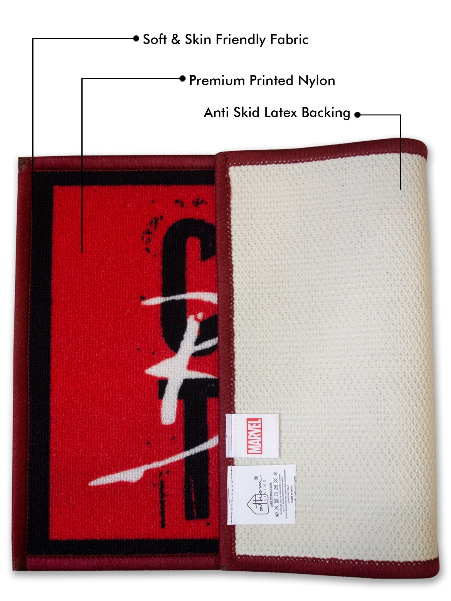 Marvel Red & Crazy Bad Thing Kids Bathmat Combo - Pack of 2 by Athom Living - Athom Living