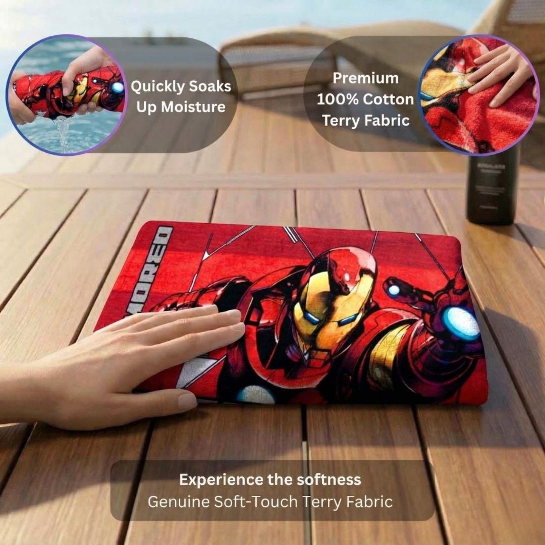 Marvel "Spider - Man" - " Avengers" Kids Bath Towel Combo - Pack of 2 by Athom Living - Athom Living