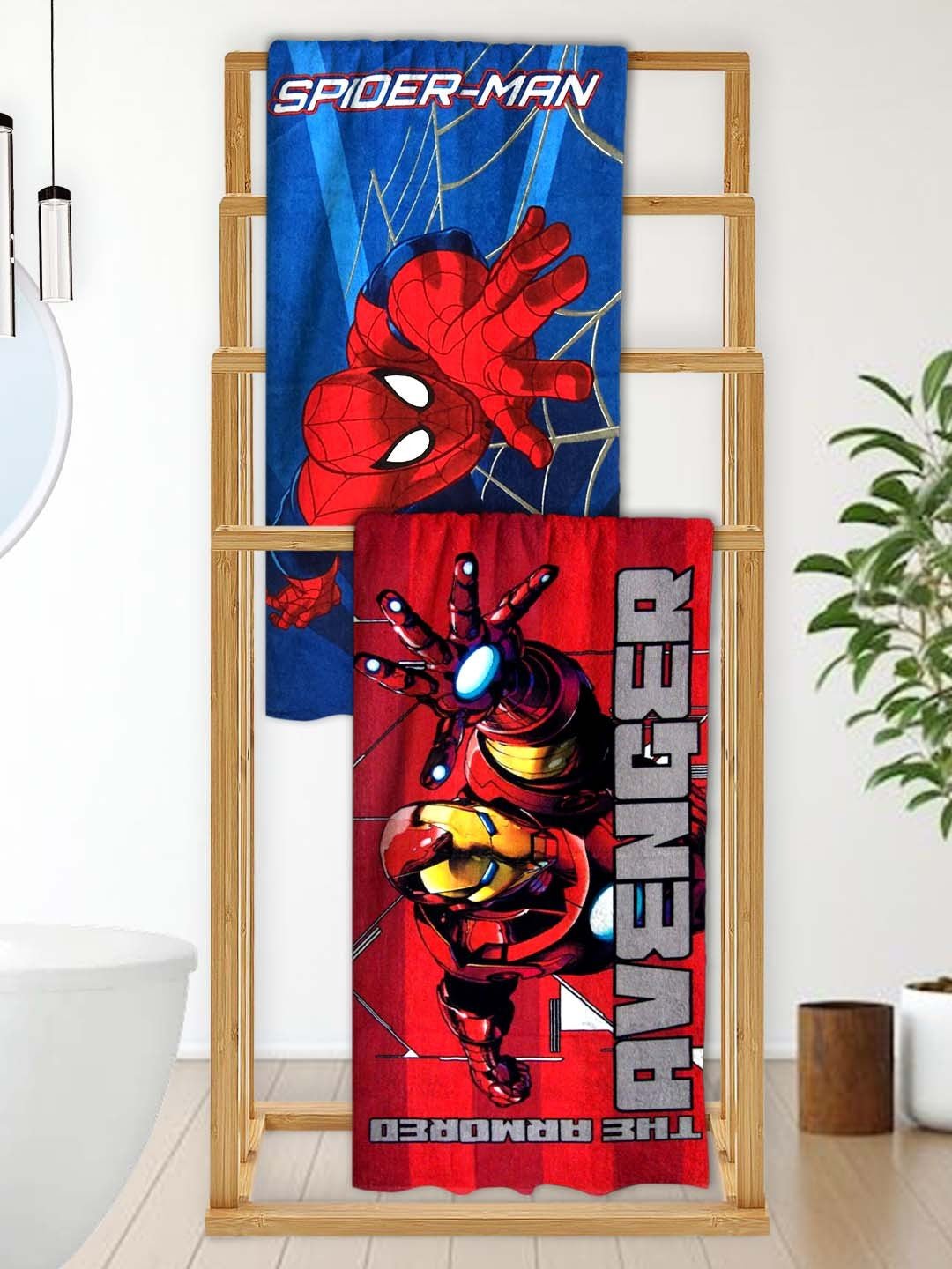 Marvel "Spider - Man" - " Avengers" Kids Bath Towel Combo - Pack of 2 by Athom Living - Athom Living