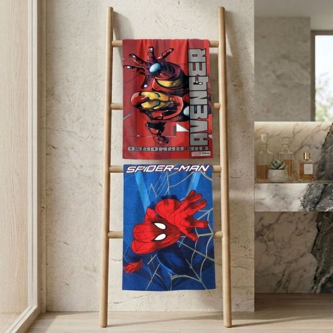 Marvel "Spider - Man" - " Avengers" Kids Bath Towel Combo - Pack of 2 by Athom Living - Athom Living