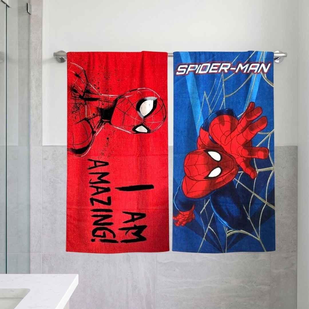 Marvel "SPIDER - MAN" "I Am Amazing" Kids Bath Towel Pack of 2 by Athom Living - Athom Living