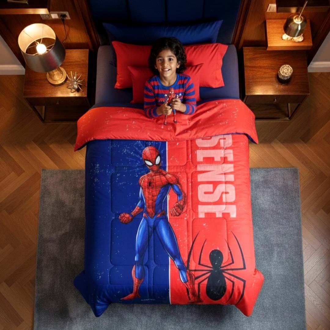 Marvel Spider - Man Kids AC Comforter – Single – "Spider Sense" by Athom Living - Athom Living