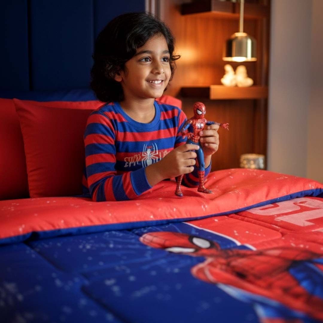 Marvel Spider - Man Kids AC Comforter – Single – "Spider Sense" by Athom Living - Athom Living
