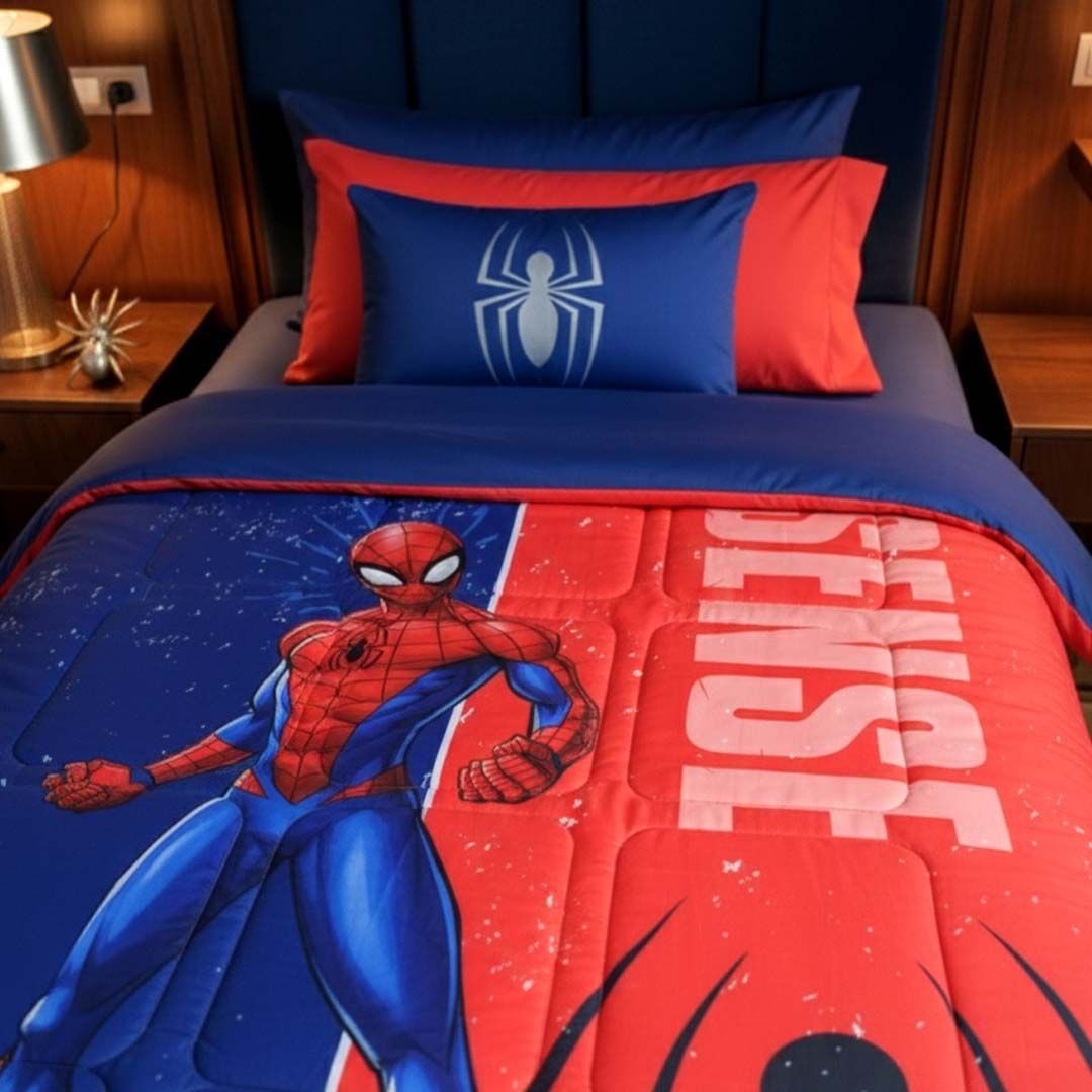 Marvel Spider - Man Kids AC Comforter – Single – "Spider Sense" by Athom Living - Athom Living