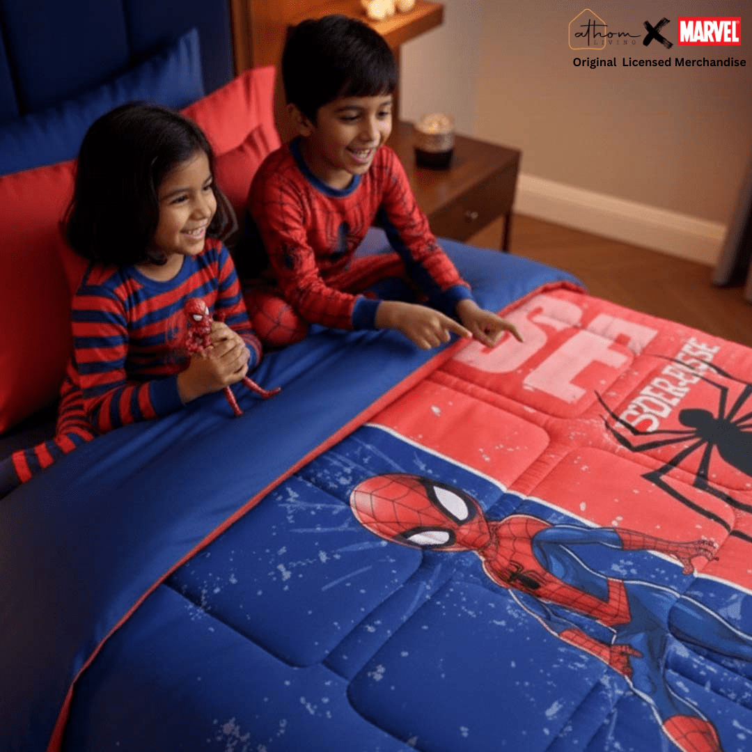 Marvel Spider - Man Kids AC Comforter – Single – "Spider Sense" by Athom Living - Athom Living