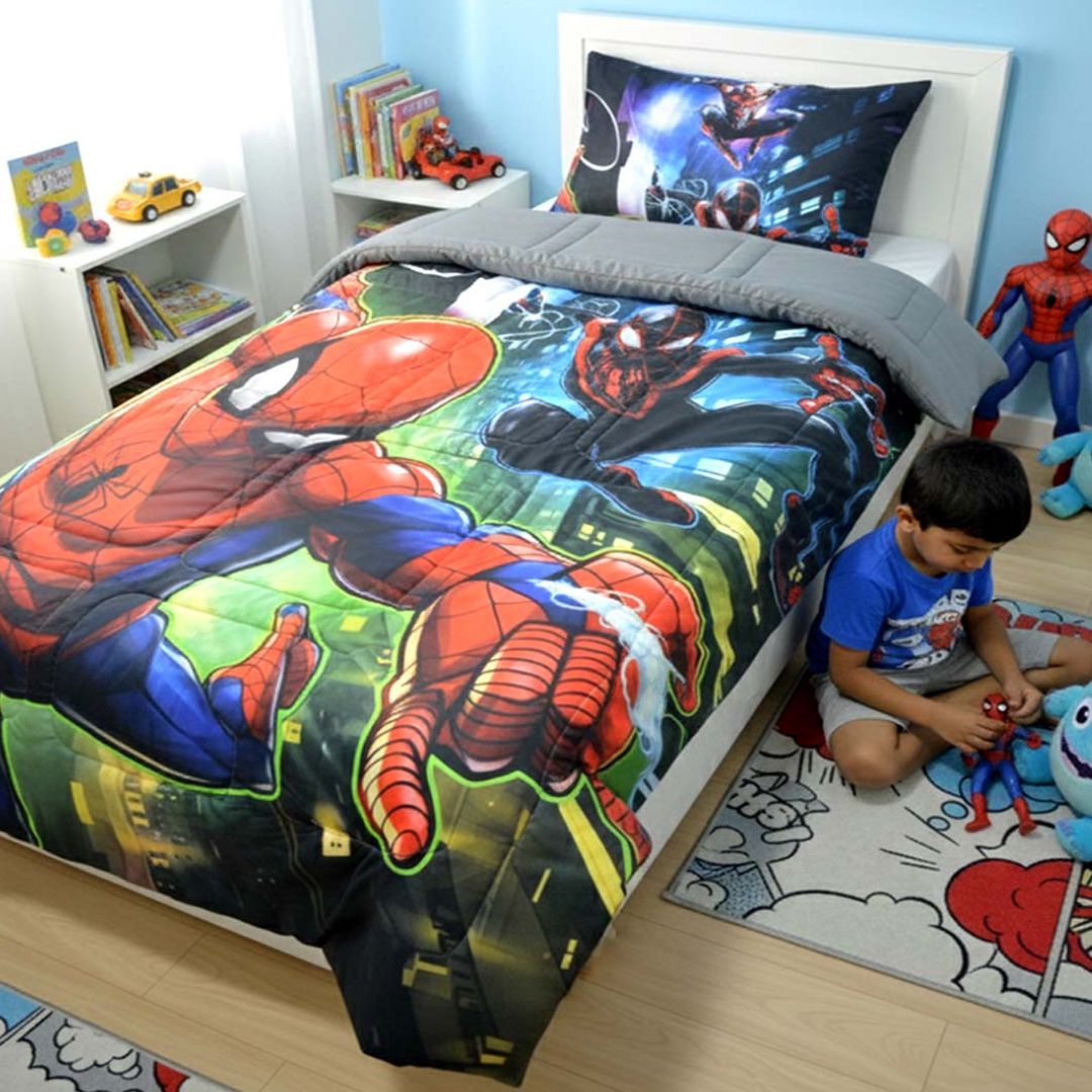 Marvel Spider - Man Kids Comforter – Adventure - Ready Cozy Sleep – Single – by Athom Living - Athom Living