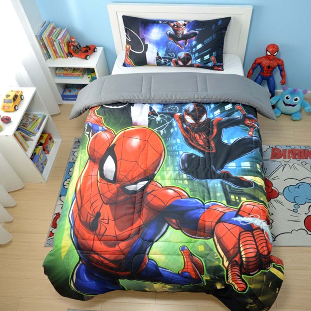 Marvel Spider - Man Kids Comforter – Adventure - Ready Cozy Sleep – Single – by Athom Living - Athom Living