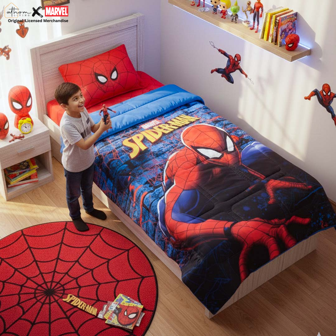 Marvel Spider - Man Kids Comforter – Cozy Superhero Dreams – Single – by Athom Living - Athom Living