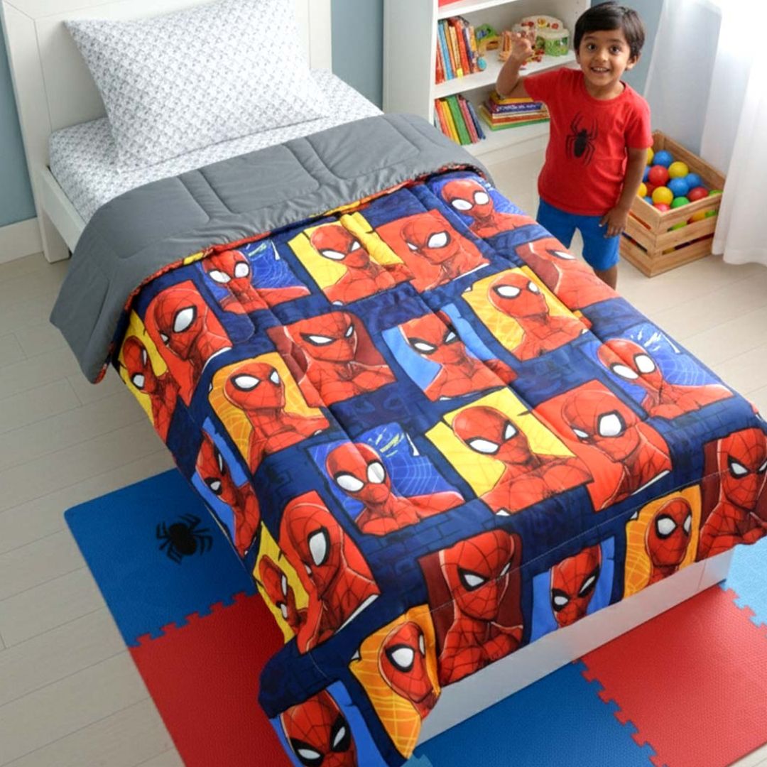 Marvel Spider - Man Kids Comforter – Single – Bedding for Superhero Sleep by Athom Living - Athom Living
