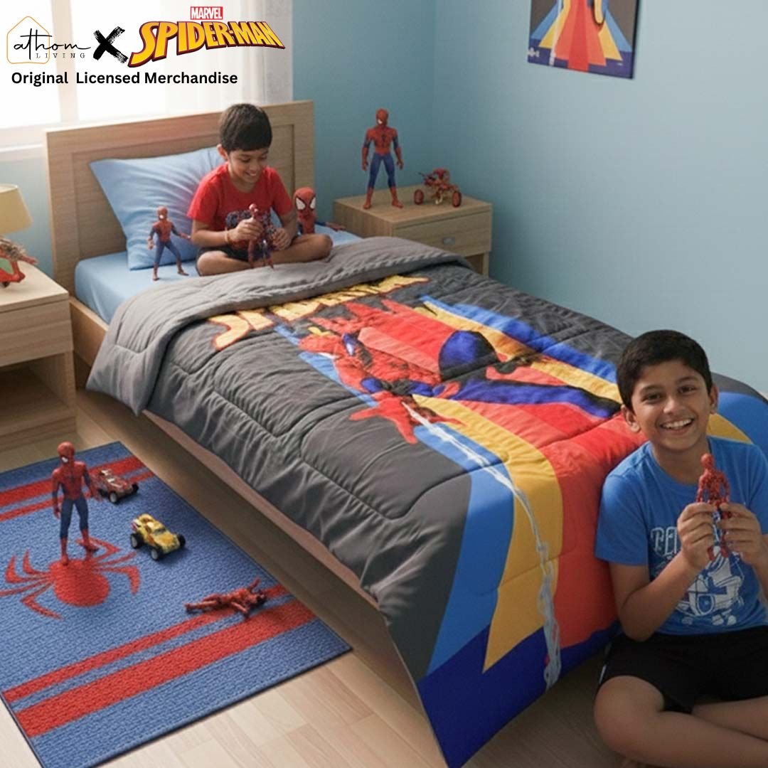 Marvel Spider - Man Kids Comforter – Single – Premium Quality by Athom Living - Athom Living