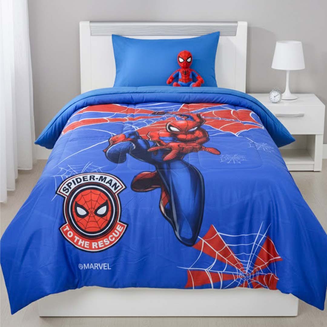 Marvel Spider - Man Kids Comforter – Single – "To the Rescue" by Athom Living - Athom Living