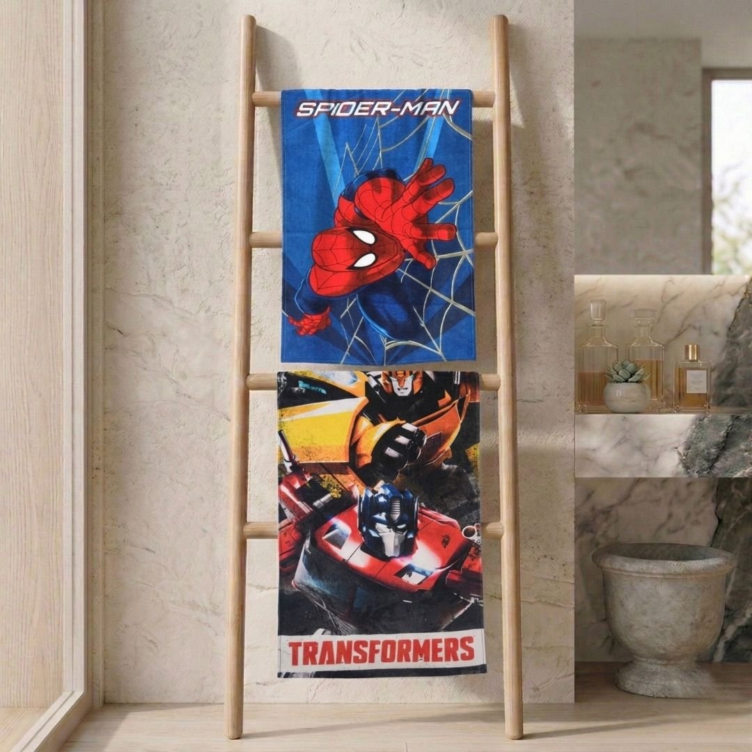 Marvel "Spider - Man" & "Transformers" Kids Bath Mat Combo - Pack of 2 by Athom Living - Athom Living