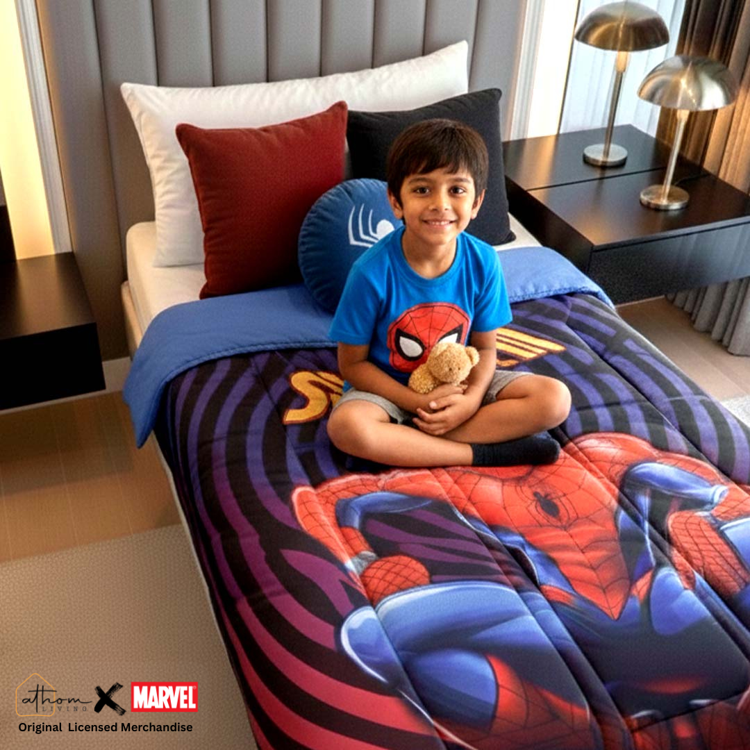 Marvel Spider - Man Ultimate Adventure Kids Comforter – Single – by Athom Living - Athom Living