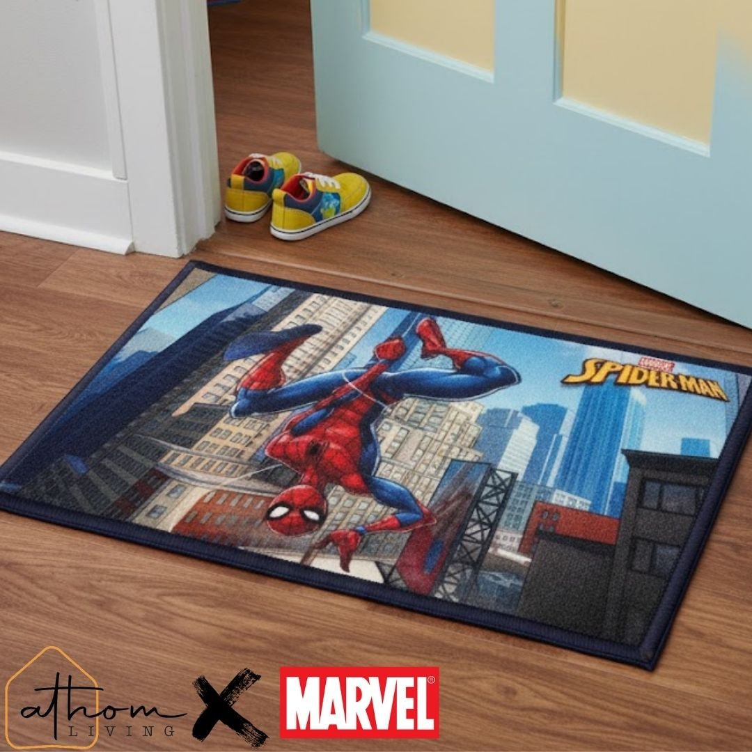 Marvel Spiderman “Adventure Time” Anti - Slip Kids Bath Mat by Athom Living - Athom Living