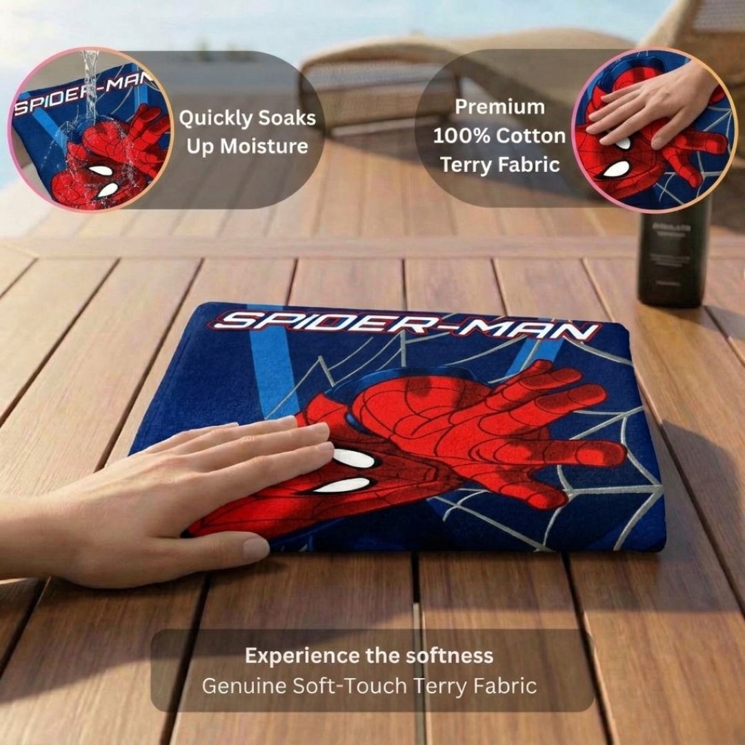Marvel Spiderman & Avengers Heroes Kids Bath Towel Pack of 2 by Athom Living - Athom Living