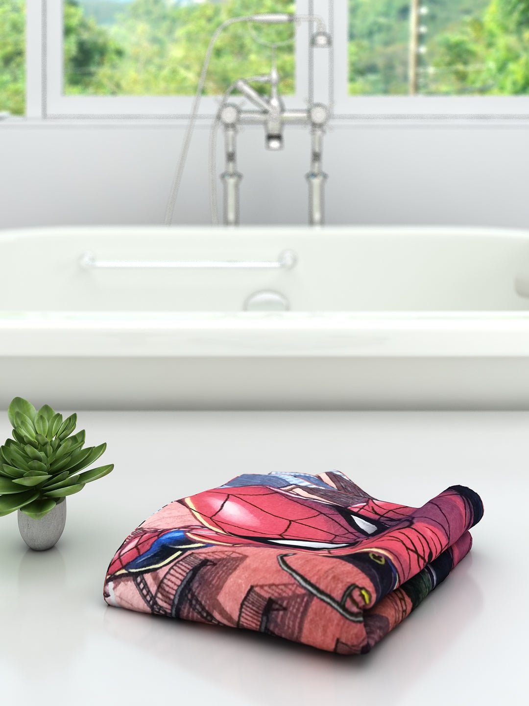 Marvel Spiderman Kids Bath Towel 350 GSM 60x120 cm - Athom Living