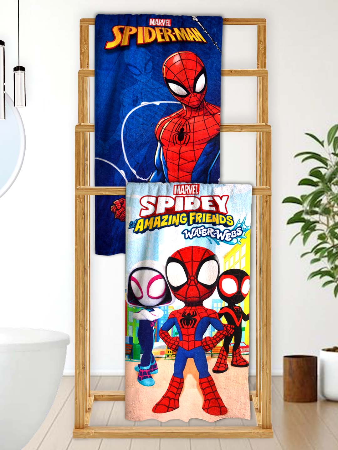 Marvel Spiderman Kids Bath Towel Pack of 2 – Soft & Vibrant by Athom Living - Athom Living