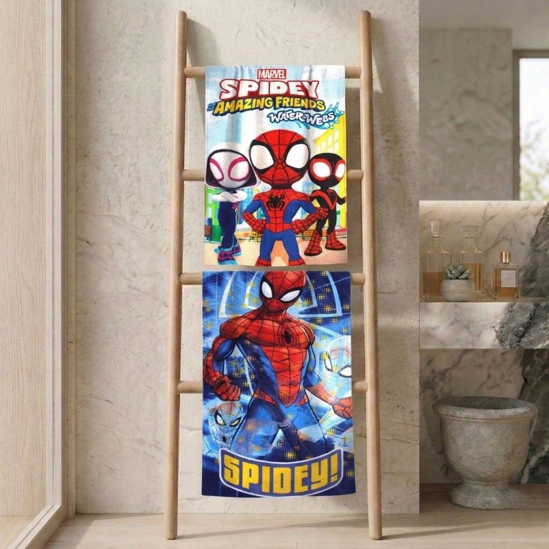 Marvel Spiderman Kids Bath Towel – Soft, Absorbent & Fun by Athom Living - Athom Living