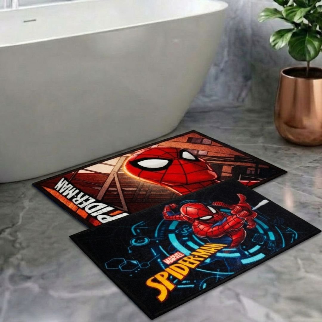 Marvel Spiderman Kids Bathmat Combo - Pack of 2 by Athom Living - Athom Living