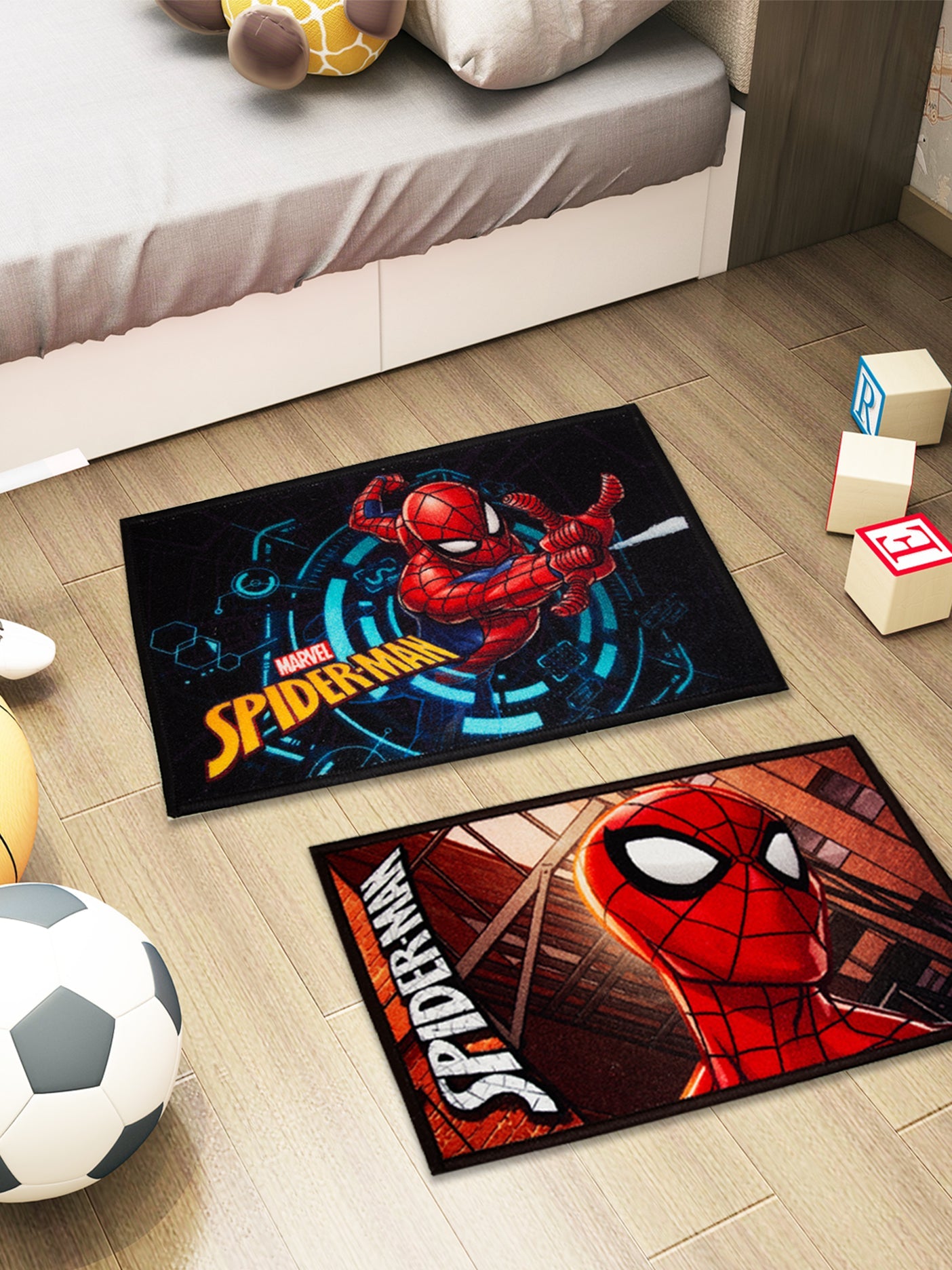 Marvel Spiderman Kids Bathmat Combo - Pack of 2 by Athom Living - Athom Living