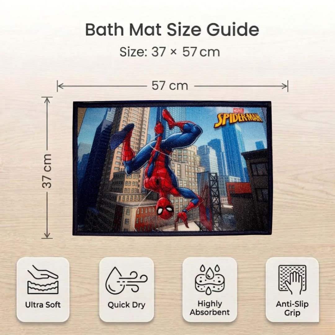 Marvel Spiderman Kids Bathmat Combo - Pack of 2 by Athom Living - Athom Living