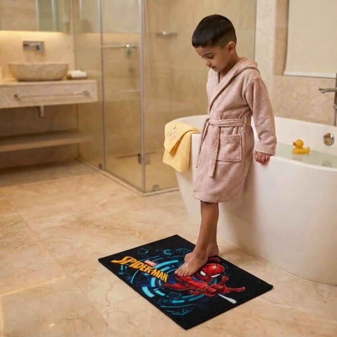 Marvel Spiderman Kids Bathmat Combo - Pack of 2 by Athom Living - Athom Living